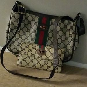 Vintage Crossbody Faux purse & wallet